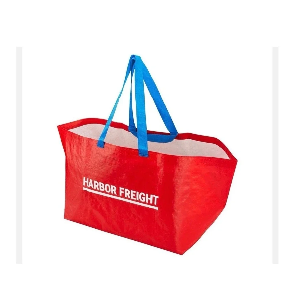 2 Pack Harbor Freight XXL Reusable Tote Bags Red 55 lb.‎ / 19 Gallon FRAKTA Bags